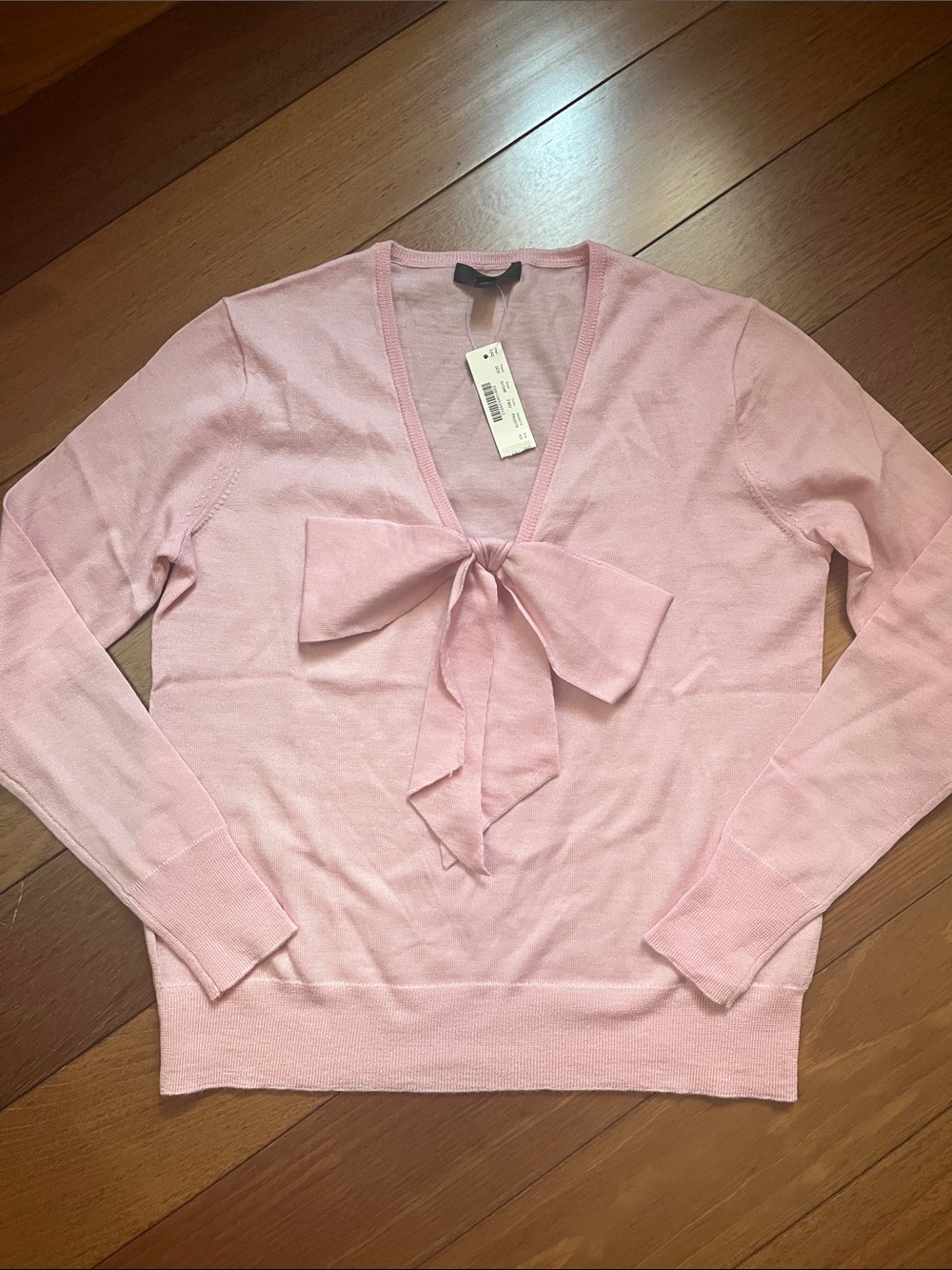 NWT J. Crew Merino Wool Bow V Neck Sweater